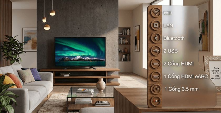 Thiết kế tivi Sony KD-32W830K