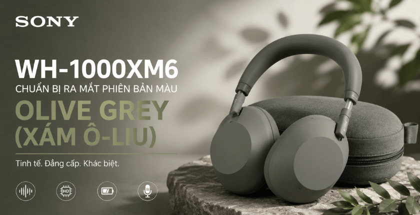 Sony WH-1000XM6 Olive Gray